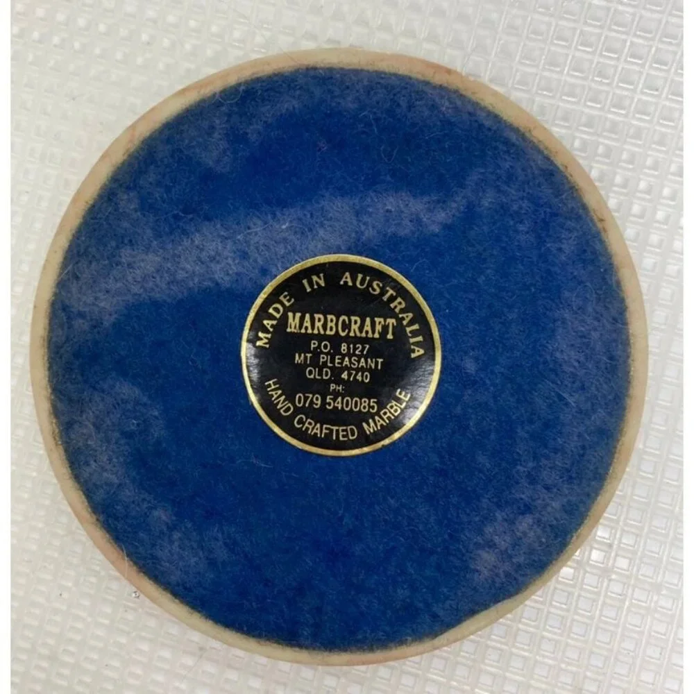 Marbcraft Coaster Handcrafted Marble Etched Kangaroo Souvenir Vintage Outback.